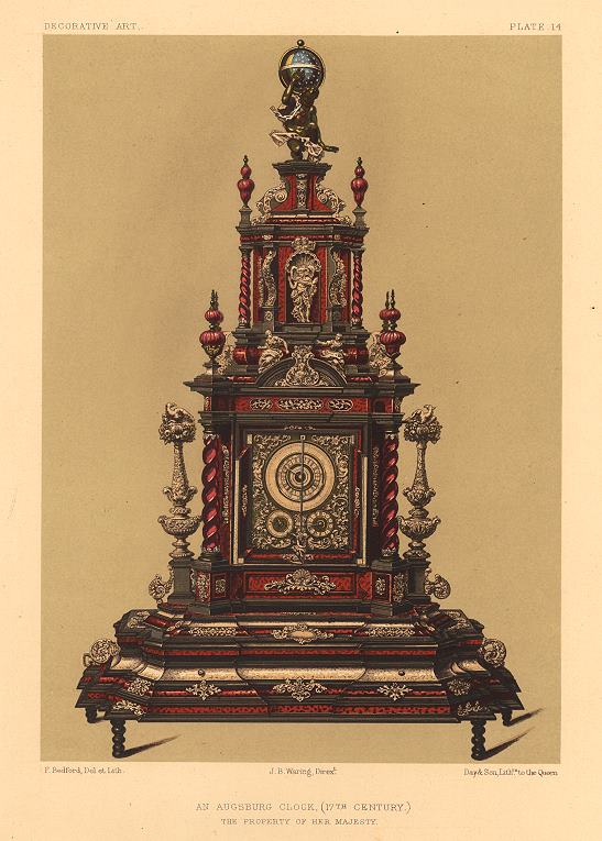Decorative Art, (17th century Augsburg Clock), 1858