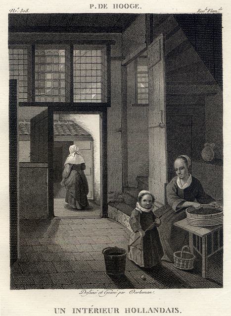 Dutch Interior, after Pieter de Hooch, 1814