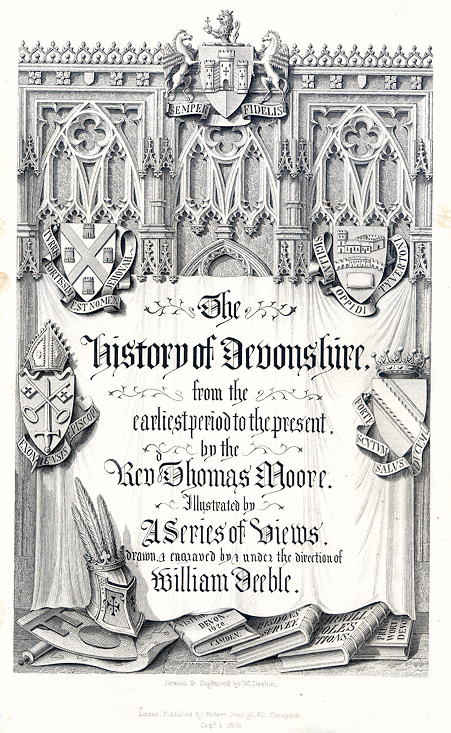 Title page to The History of Devonshire, 1830