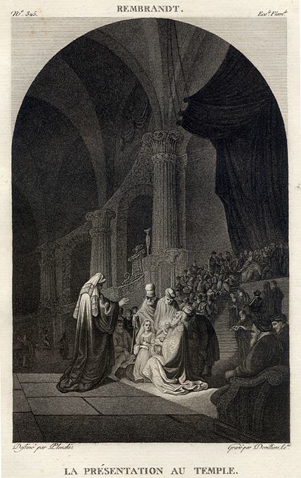 La Presentation au Temple, after Rembrandt, 1814