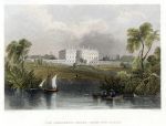 USA, Washington DC, President's House from the River, 1840