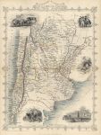 Chile and La Plata (Argentina), Tallis/Rapkin map, 1851