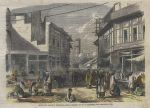 Pakistan, Peshawar street & bazaar, 1858