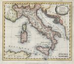 Italy map, 1807