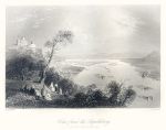 Austria, View from Leopoldsberg towards Kloster-Neuburg, 1842