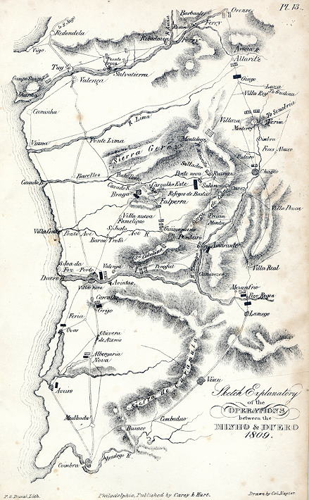 Peninsula War, Operations between the Minho and Duero ( in 1808/9), published 1842