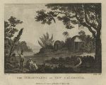 New Caledonia inhabitants and huts, 1793