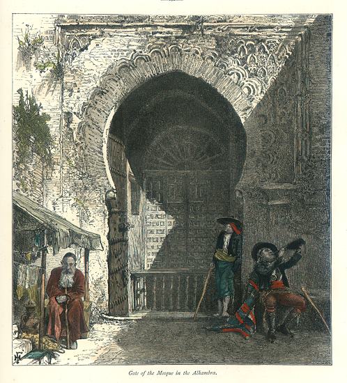 Spain, Gate of the Mosque in the Alhambra, 1875