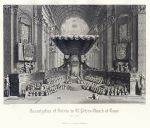 Canonization of Saints in St.Peters, Rome, (2 prints), 1860