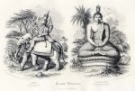 Oriental Divinities (Indra & Cotama Budha), 1860