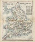 England & Wales in Counties map, 1848