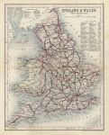 England & Wales, Railways & Canals map, 1848