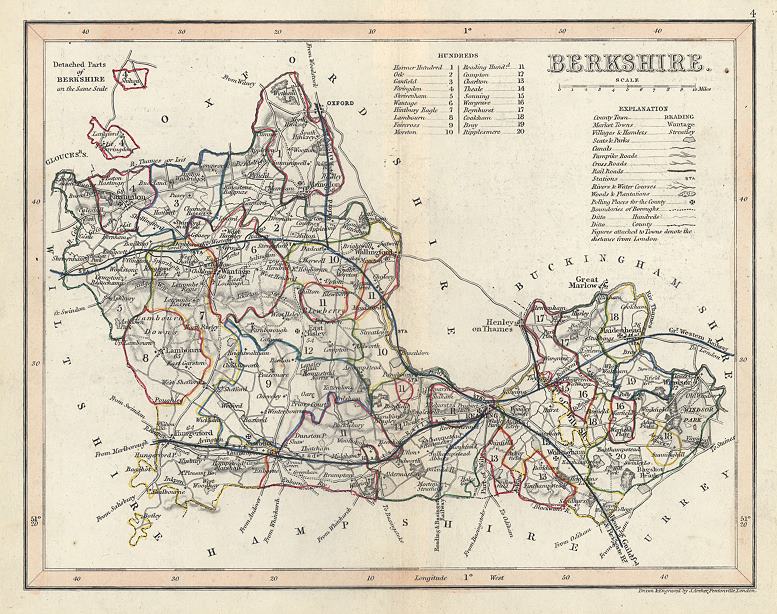 Berkshire map, 1848