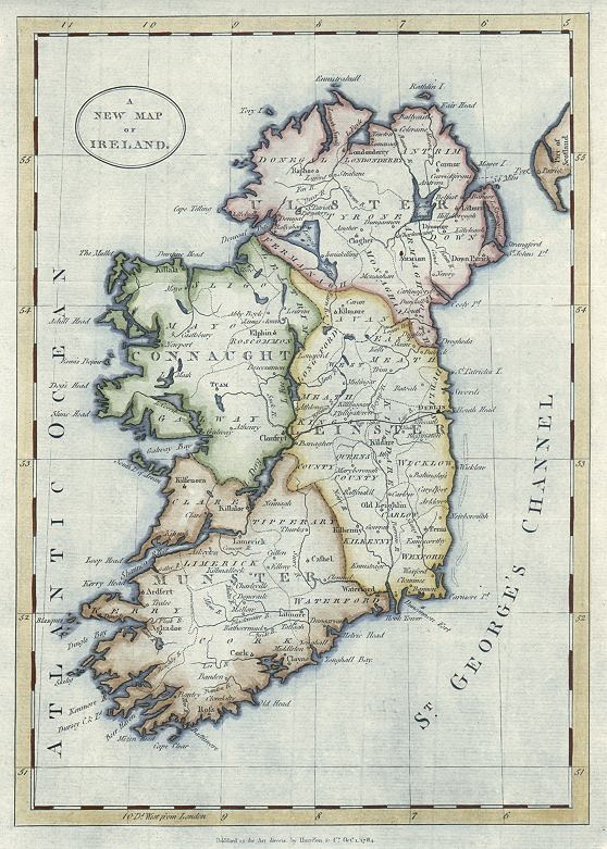 Ireland map, 1793