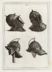 A Bar Helmet and Duke of Monmouth's helmet, Military Antiquities, 1801