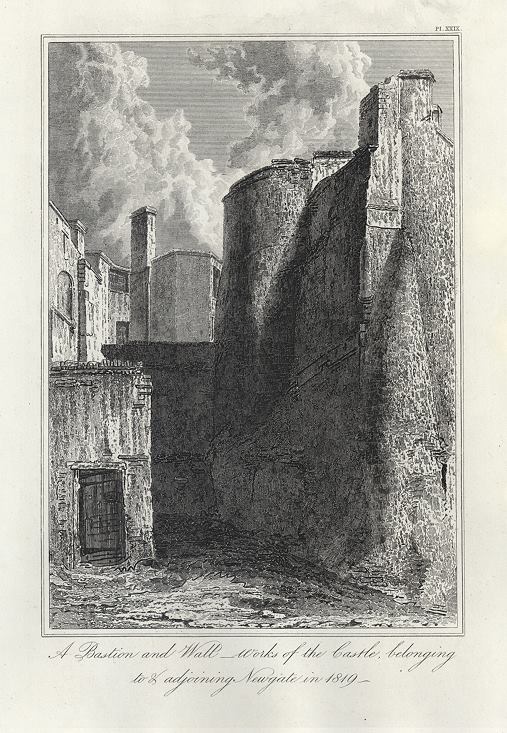 Bristol, Part of the Castle near Newgate, 1825