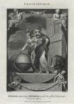 Frontispeice with Minerva instructing Britannia on Globes, 1793