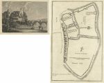 Durham, Barnard Castle, 1 view and plan, 1786