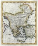 Balkans map (Greece, Turkey, Bulgaria, Macedonia, Dalmatia etc.), 1793