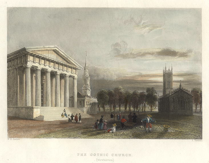 USA, CT, Gothic Church at Newhaven, 1840