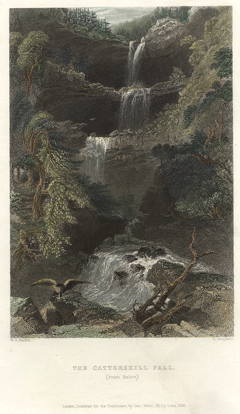 USA, NY, Catterskill Fall, 1840