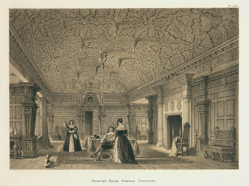 Cheshire, Dorfold, Drawing Room, 1849 / 1872