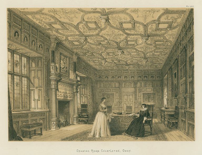 Oxfordshire, Chastleton, Drawing Room, 1849 / 1872