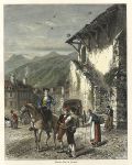 France, Laruns Market Place (Pyrenees), 1875