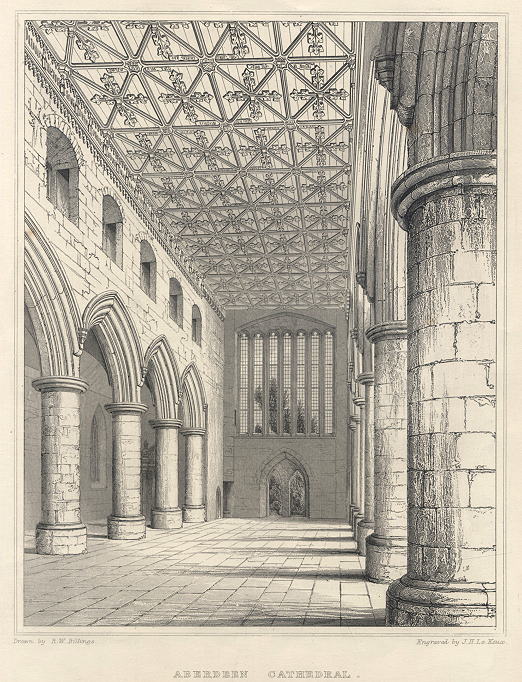 Scotland, Aberdeen Cathedral interior, 1848