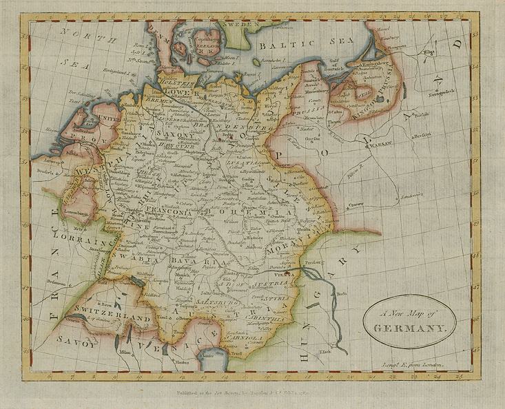 Germany map, 1793