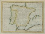Spain & Portugal map, 1793