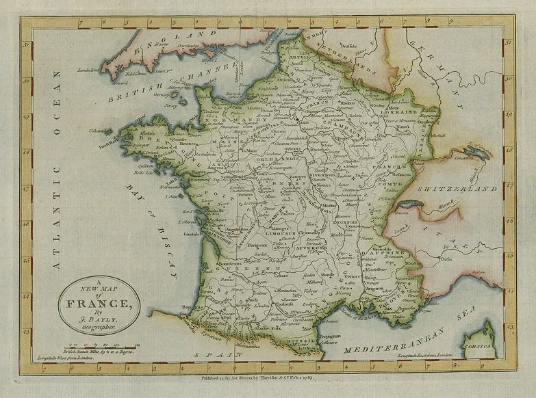 France map, 1793