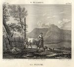La Fileuse (The Spinner), after K.Du Jardin, 1814