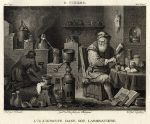 L'Alchimiste dans son Laboratoire, (alchemist) after Teniers, 1814