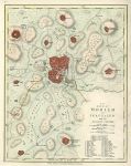 Ancient Jerusalem plan, with environs, 1798