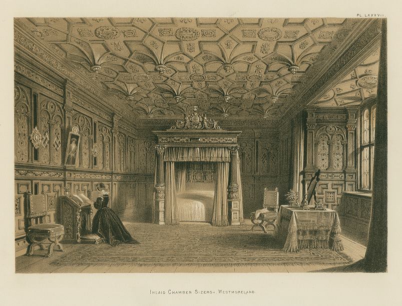 Westmoreland, Sizerch Hall, Inlaid Chamber, 1849 / 1872