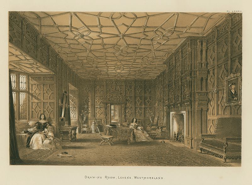 Westmoreland, Levens Hall, Drawing Room, 1849 / 1872