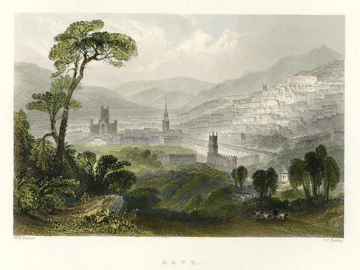 Somerset, Bath view, 1842