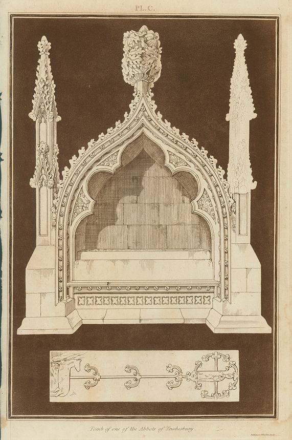 Gloucestershire, Tewkesbury Abbey, Tomb of one of the Abbots, 1803
