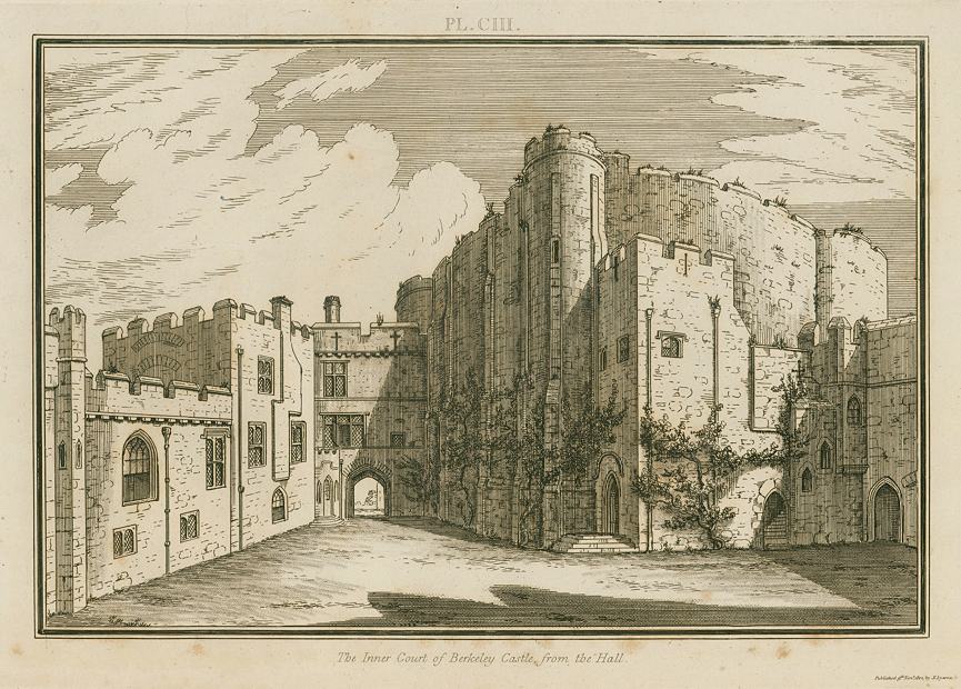 Gloucestershire, Berkeley Castle, the Inner Court, 1803