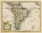 South America map, Thomas Kitchin, 1770
