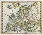 Europe map, Thomas Kitchin, 1770