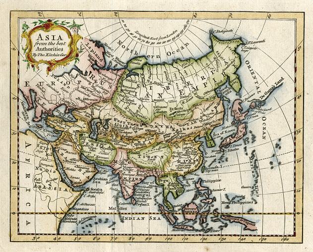 Asia map, Thomas Kitchin, 1770