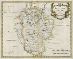 Bedfordshire map, Morden, c1695