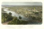 India, Lucknow, bird's-eye view, 1858