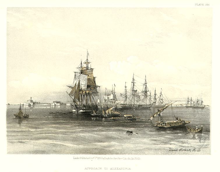 Egypt, coast off Alexandria, David Roberts, 1855