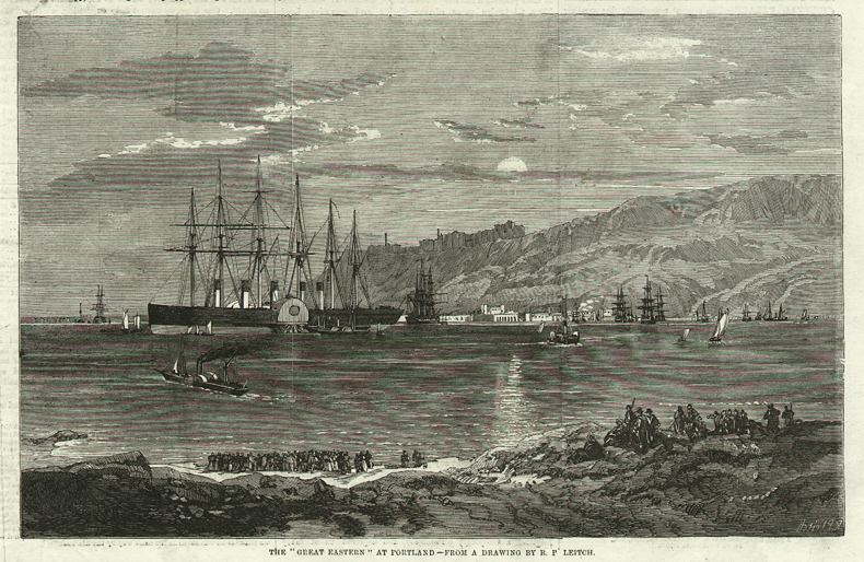 The 'Great Eastern' at Portland, 1859
