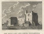 Hampshire, Southampton, the South Gate & Tower, 1786