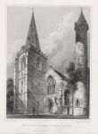 Scotland, Brechin, Church & Round Tower, 1848