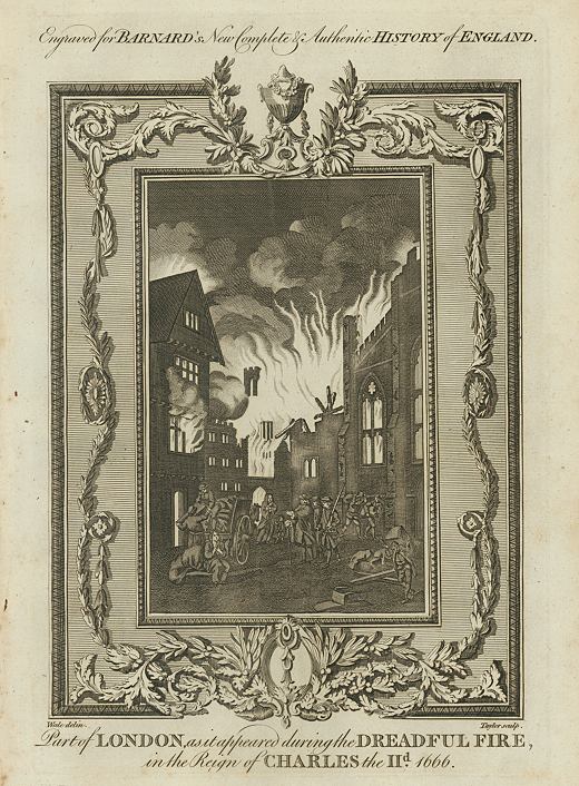 Fire of London in 1666, published 1783